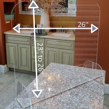 Load image into Gallery viewer, INVISIBLE Acrylic Sneeze Guard/Shield for Nail Salons & Retailers version 2.0