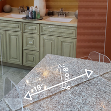 Load image into Gallery viewer, INVISIBLE Acrylic Sneeze Guard/Shield for Nail Salons & Retailers version 2.0