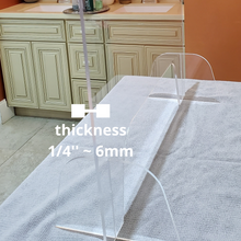 Load image into Gallery viewer, INVISIBLE Acrylic Sneeze Guard/Shield for Nail Salons & Retailers version 2.0