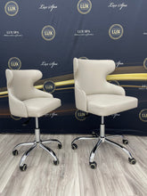 Load image into Gallery viewer, LUX550 Customer + Technician Rollable Chair Combo for Manicure Station