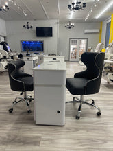Load image into Gallery viewer, Manicure Nail Table w/ Build in Vacuum and Chairs Complete Luxury Package