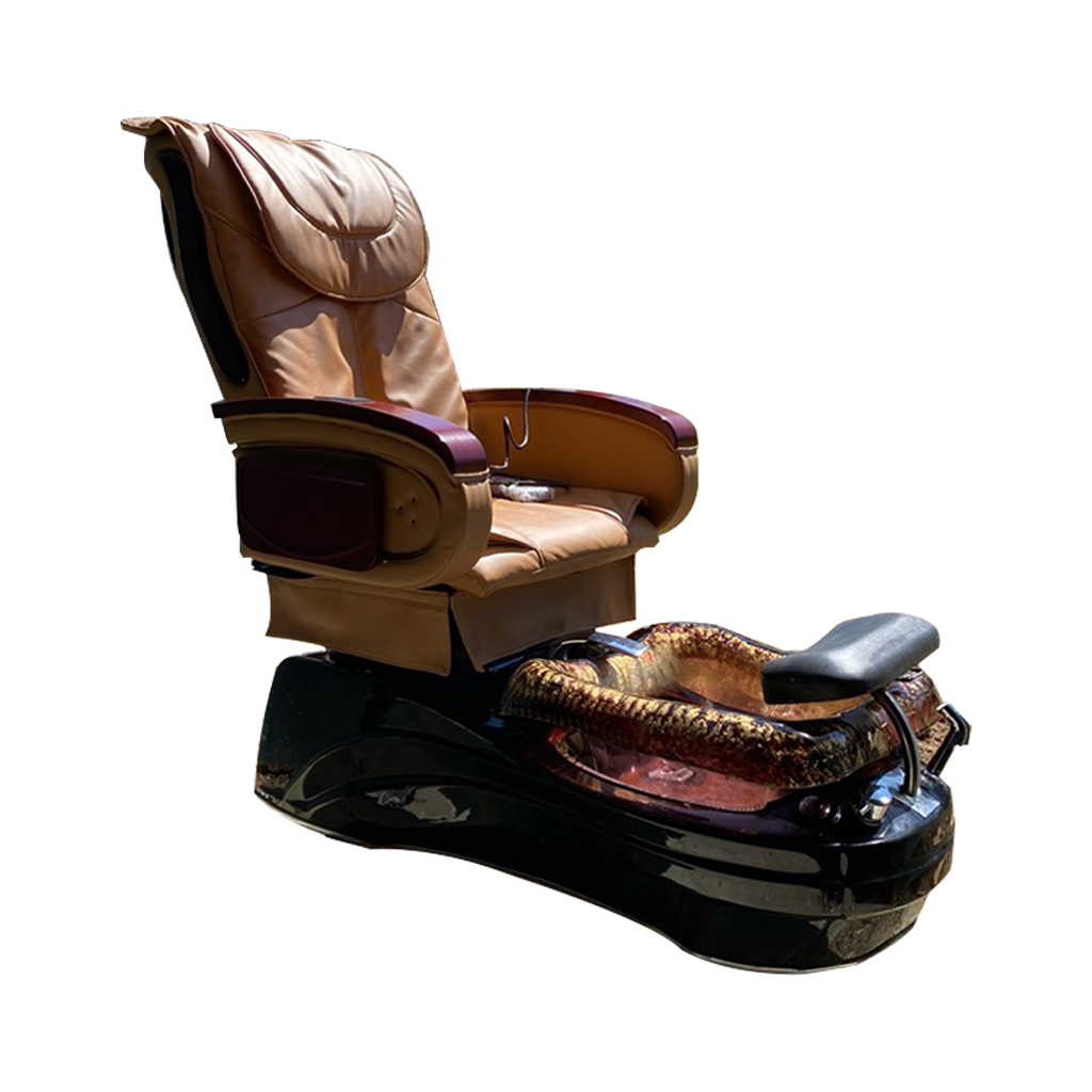 Gulfstream La Tulip Pedicure Chair :: Original Cappuccino Leather :: 8 in stock