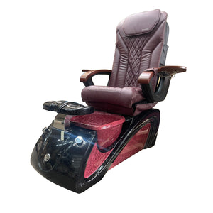 Shiatsulogic Pedicure Chair :: Original Plum Leather or Brand New Leather :: 3 in stock