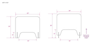 INVISIBLE Acrylic Sneeze Guard/Shield for Nail Salons & Retailers version 2.0