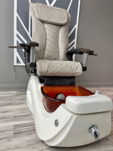 White Base Human Touch Massage Pedicure Chair - SOLD OUT