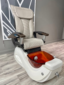 White Base Human Touch Massage Pedicure Chair - SOLD OUT