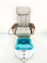 Load image into Gallery viewer, Whirlpool Blue Bowl Pedicure Chair  - NEW LEATHER ACETONE RESISTANCE - please contact us for exactly shipping quote 704 490 3934
