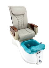Load image into Gallery viewer, Whirlpool Blue Bowl Pedicure Chair  - NEW LEATHER ACETONE RESISTANCE - please contact us for exactly shipping quote 704 490 3934
