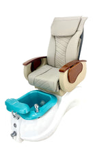 Load image into Gallery viewer, Whirlpool Blue Bowl Pedicure Chair  - NEW LEATHER ACETONE RESISTANCE - please contact us for exactly shipping quote 704 490 3934
