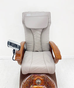 Gulfstream La Fleur Pedicure Chair :: Original Cappuccino or Brand New Leather :: 10 in stock