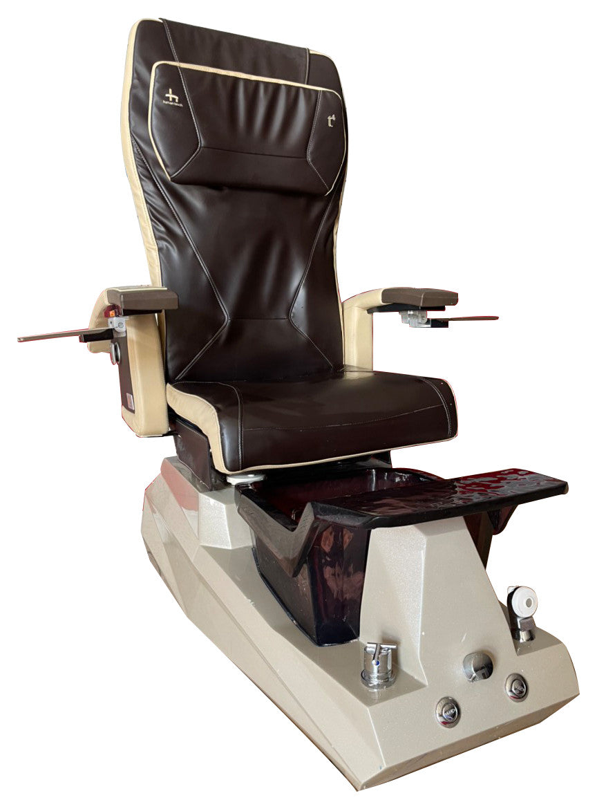 t4 Diamond F Pedicure Spa Chair :: Original t4 Expresso Leather :: 1 in stock