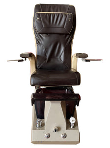 t4 Diamond F Pedicure Spa Chair :: Original t4 Expresso Leather :: 1 in stock